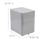 Flash Furniture 3-Drawer Filing Cabinet, Gray HZ-CHPL-01-GRY-GG - alternate 6